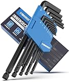 Innensechskantschlüssel Set 13tlg. [inkl. Kugelkopf] - 1,27-10mm, Sechskantschlüssel Handwerkzeug...