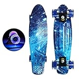 Komplettes Mini-Skateboard, blinkende Räder, Fisch-Skate-Board für Erwachsene, Kinder, Teenager,...