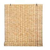 Schilf Vorhang Sonnenschutz Ohne Bohren Bambus-Rollo Natur Bambusrollo Jalousine Outdoor-vorhänge...