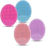 4pcs Silikon-manuelle Gesichtsreinigungsbürsten, Anti-Aging Porenreinigen Silikon Gesichtsbürste,...