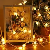 3M 20LED Weihnachten Schneeflocke Lichterketten,Kristall Kugeln Lichterkette,LED Lichterketten...