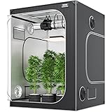 VEVOR Growbox 152x152x203cm Growzelt 2000D Oxford-Gewebe und Stahlrahmen Growtent 60kg Pflanzenzucht...