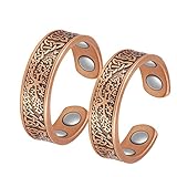 Jeracol Kupfer Magnetringe für Frauen Männer,2 Stück 99% reines Kupfer magnetische Kupferringe...