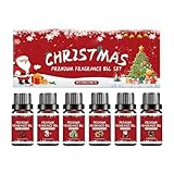 Weihnachtsduftöl-Set, 6 x 10 ml, Premium Holiday Christmas ätherische Öle Düfte für Diffusoren,...