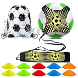 AFAIK Trainingsset Fußball Kicktrainer Kick Trainer mit Fussball Hütchen Trainingsgerät Hände...