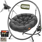 KESSER® Hängesessel mit Gestell Bali Hängeschaukel Hängestuhl bis 150kg für Indoor und Outdoor...