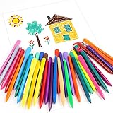 Aolso Kleinkinder Wachsmalstifte, 36 Farben Baby Crayon für Kinder, Sicherheit und Ungiftig...