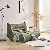 okwish Beanbag-Sofa, riesiges Doppelsofa, aus Teddy-Fleece-Material, übergroßes Lazy Sofa, ideal...