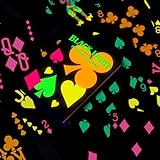 Silipull UV-Schwarzlicht-Spielkarten, Neon-Leucht-Deck für Schwarzlicht-Spiele, leuchtet im...