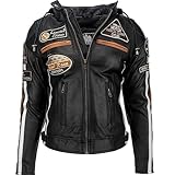 URBAN 5884 Motorradjacke Damen Mit Protektoren 58-BIKER, Damenjacke aus Lammleder, Protektoren für...