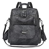 Puwuzixi Frauen Rucksack Wasserdicht Anti-Diebstahl Leichtgewicht PU Mode Reisen Mehrzweck Cabrio...