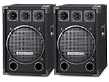 McGrey Paar DJ-1222 DJ PA Lautsprecher Box 30cm (12“) Subwoofer 1200W (Passiv, 2-Wege System,...