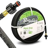 BRADAS® Perlschlauch Bewässerungsschlauch AQUA-DROP 1/2 Zoll 7,5 m Schwarz | Flexibler...