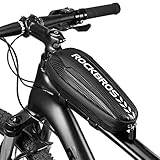 ROCKBROS Fahrrad Rahmentasche wasserdicht Oberrohrtasche für MTB Rennrad Faltrad Schwarz L 1,5L / M...