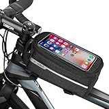 Fahrradtasche Rahmen, Fahrradtasche Lenker für Handys unter 7 Zoll, Fahrrad Rahmentasche,...