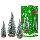 Weihnachtsbaum, 3 Größen Künstlicher Weihnachtsbaum, Tannenbaum Künstlich mit Holzsockel, Mini...