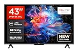 TCL 43V6C 43 Zoll 4K UHD Smart Fernseher – HDR10+, HVA-Panel, Dolby Vision, Google TV, HDMI 2.1,...