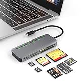 Multi USB C Kartenleser 7-in-1 Aluminium SD Kartenleser 5Gbps High Speed Speicherkarten Lesegerät...
