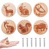 KWJEIULSOQ 6 Stück Schrankknöpfe für Schrank Kinderzimmer, 35mm Runde Schrankknöpfe mit...