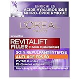 L'Oréal Paris - Intense Anti-Aging-Pflege LSF 50 – Tagescreme mit Hyaluronsäure mit UV-Schutz...