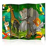 murando - Paravent Raumteiler Innen für Kinder 225x172 cm einseitig auf Vlies-Leinwand Bedruckt...