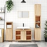 Bulliing Badschrank Badezimmerschrank Badezimmer MöBel Bathroom Cabinet Badschrank Sonoma-Eiche...