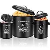 VORHOT Kartoffel Aufbewahrungsbox, 3 Stück Kartoffel Zwiebel Knoblauch Aufbewahrung, Kartoffelbox...