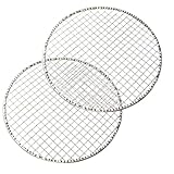 2pcs Runde Grillmatten, 28 * 28cm Gitter Grillmatte ，Grillrost Für Feuerschale, Bbq Grillen...
