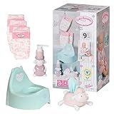Baby Annabell Töpfchen Set, Puppenzubehör zum Wickeln mit Töpfchen, Windeln, Seifen- und...