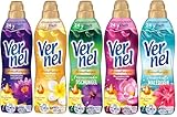 VERNEL Weichspüler Aromatherapie-Set 5x 37 Waschladungen (185WL) 1x Sinnliche Frangipani, 1x...