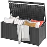 DWVO Auflagenbox Aufbewahrungsbox Garten Kissenbox Gartenbox Outdoor Gartentruhe |Wasserdicht...