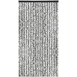 Arsvita Flauschvorhang Türvorhang (90x200 cm) in Hellgrau-weiß meliert - Raumteiler, Sichtschutz...