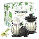 Citronella Kerzen, 2 Stücke Outdoor Anti Mücken Kerze Natürliches Sojawachs, Retro Dekor und...