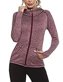 Sykooria Damen Sweatjacke Langarm Trainingsjacke Laufjacke Hoodie Leichte Atmungsaktiv Sportjacke...