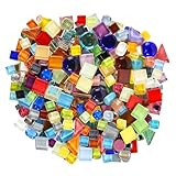 Bunt Mosaiksteine, 500g Bunt Polygon Mosaikfliesen, Mosaiksteine zum Basteln Set Mini Sortierte...