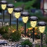 Moxled 6 Stück Solarlampen für Außen, Warmweiß Solarleuchten Gartendeko, IP65 Wasserdicht Solar...