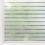 rabbitgoo Fensterfolie Streifen Sichtschutzfolie Selbstklebend Milchglasfolie Sichtschutz gestreifte...