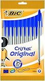 BIC Kugelschreiber Set Cristal Original, in Blau, Strichstärke 1 mm, 10er Pack, Ideal für das...