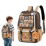 ADDLIVE Capybara Rucksack Groß, Capybara Tasche Kinder, Cute Capybara Schultasche Con Caja de...
