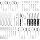 Besteck Set 6 Personen, 36-teiliges Edelstahl Besteckset mit Steakmesser, Essbesteck Set mit Messer...