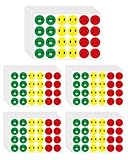 FUGLUS 1200 Stück Smiley Aufkleber,25mm Smile Stimmungsaufkleber Fröhliche Smiley Traurige...