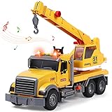 Tacobear Kranwagen Spielzeug Großer Kranfahrzeug LKW Lastwagen 1:16 Abschlepper Spielzeug mit Sound...