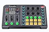 SOOMFON PC Mischpult Live-Soundkarte mit DJ-Mixer-Effekten und Sprach-Wechsler Kabellose Bluetooth...