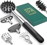 Rückenkratzer Ausziehbarer mit 5 abnehmbaren Kratzköpfen, Verstärktem Griff aus Edelstahl,...