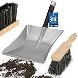 KOTARBAU® Handfeger und Schaufel - Kehrschaufel aus verzinkter Stahl - Handbesen aus Holz -...