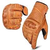 aaasportx Motorrad Handschuhe Herr Leder mit Touchscreen Funktion - Protektoren Motorradhandschuhe...