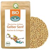 BIO Gelbe Senfkörner 500g - Deutscher Anbau - Weißer Senf - Würzen & Senf herstellen -...
