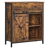 VASAGLE Sideboard, KÜchenschrank, Aufbewahrungsschrank, mit SchiebetÜr, 30 x 70 x 80 cm,...