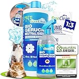 FreeClean® Bio Geruchsneutralisierer Konzentrat 1000ml [EXTRA STARK OHNE CHEMIE] Enzymreiniger...