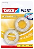 tesafilm doppelseitig im 2er Pack - Doppelseitiger Klebefilm für Fotos, Papier und leichte...